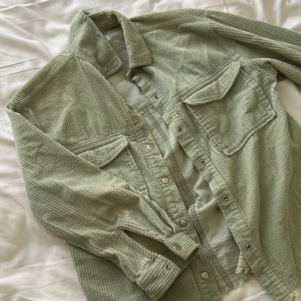 Zara Kids Pastel Mint Green Corduroy